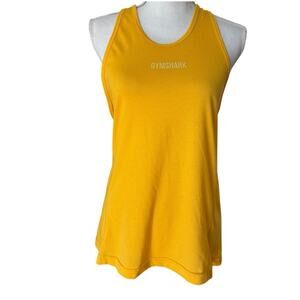 Gymshark Yellow Racer Back Tank Small
